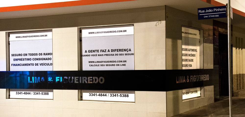 Fachada da empresa Lima & Figueiredo em Caxambu, MG